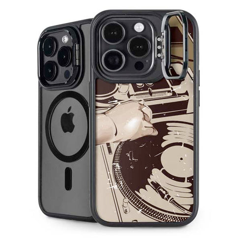 DJ Spinning iPhone 14 Pro Kickstand Case