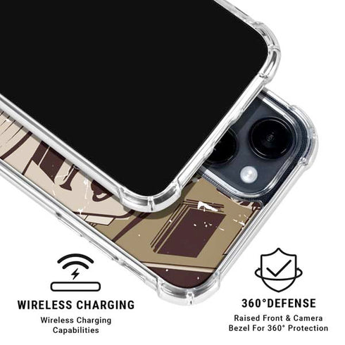 DJ Spinning iPhone 15 Clear Case
