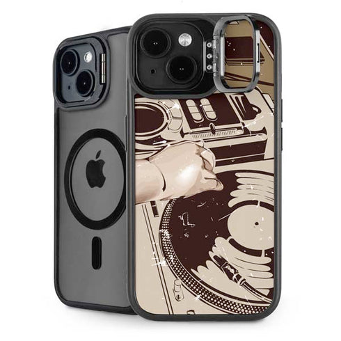 DJ Spinning iPhone 15 Kickstand Case