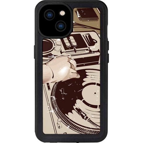 DJ Spinning iPhone 15 Plus Waterproof Case