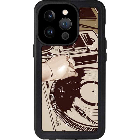 DJ Spinning iPhone 15 Pro Waterproof Case