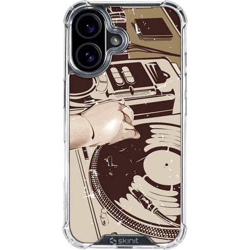 DJ Spinning iPhone 16 Plus Clear Case