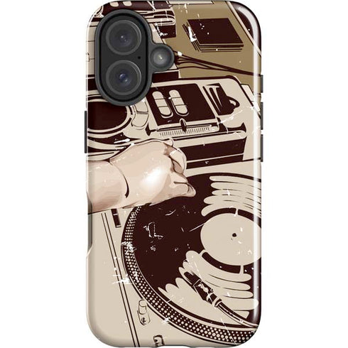 DJ Spinning iPhone 16 Plus Impact Case