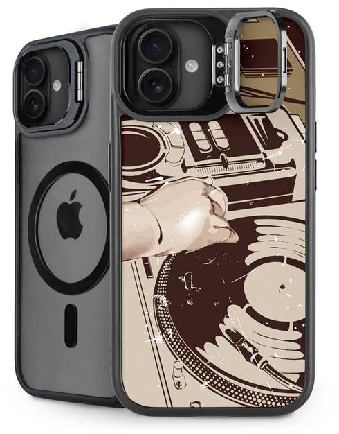 DJ Spinning iPhone 16 Plus Kickstand Case