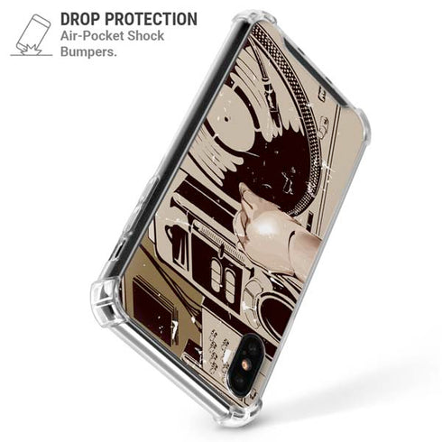 DJ Spinning iPhone X/XS Clear Case
