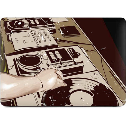 DJ Spinning Apple MacBook Air Skin