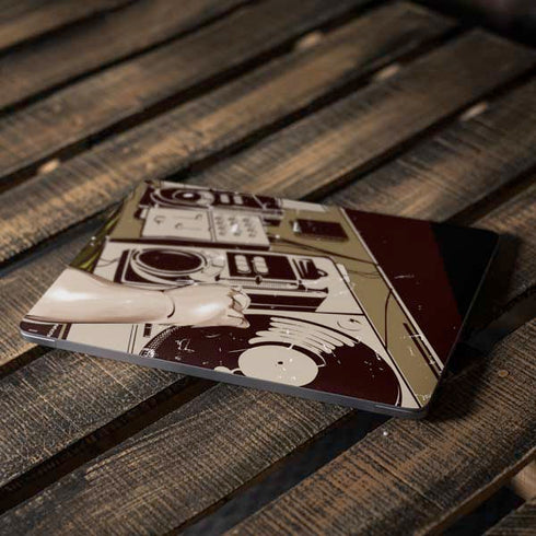 DJ Spinning Apple MacBook Air Skin