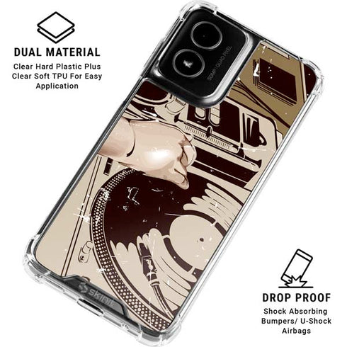 DJ Spinning Moto G Power 5G (2024) Clear Case