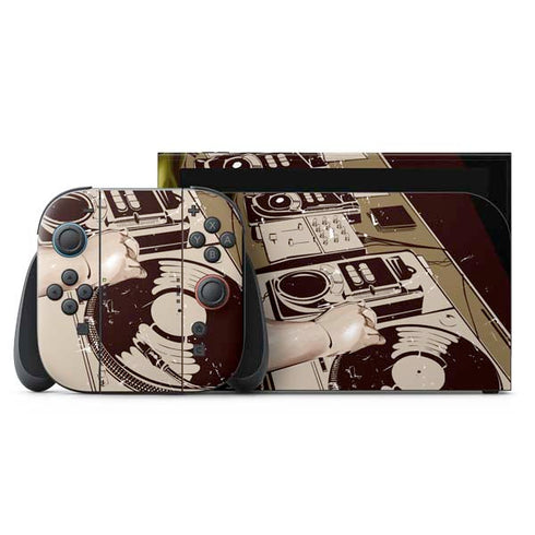 DJ Spinning Nintendo Switch 2 (2025) with Joy-Con Skin