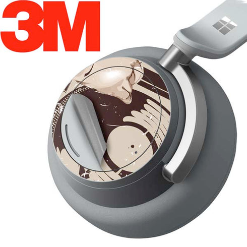 DJ Spinning Surface Headphones Skin