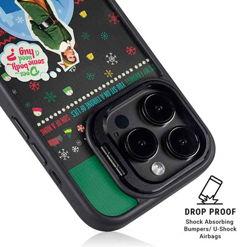 Elf Does Someone Need a Hug iPhone 14 Pro Kickstand Case