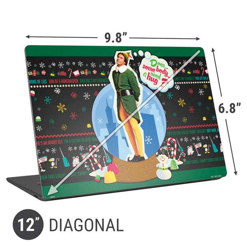Elf Does Someone Need a Hug Universal Laptop 12in (9.8 x 6.8in) Skin