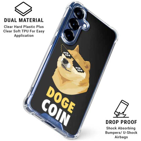 Doge Coin Crypto Galaxy S25 Clear Case