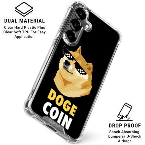 Doge Coin Crypto Galaxy S26 Clear Case