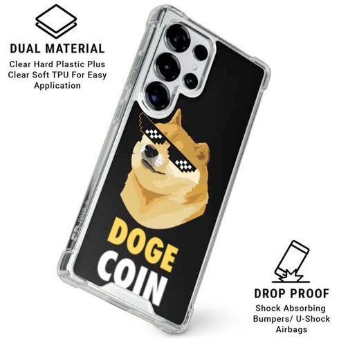 Doge Coin Crypto Galaxy S26 Ultra Clear Case