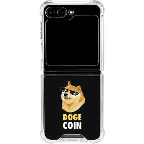 Doge Coin Crypto Galaxy Z Flip6 Clear Case