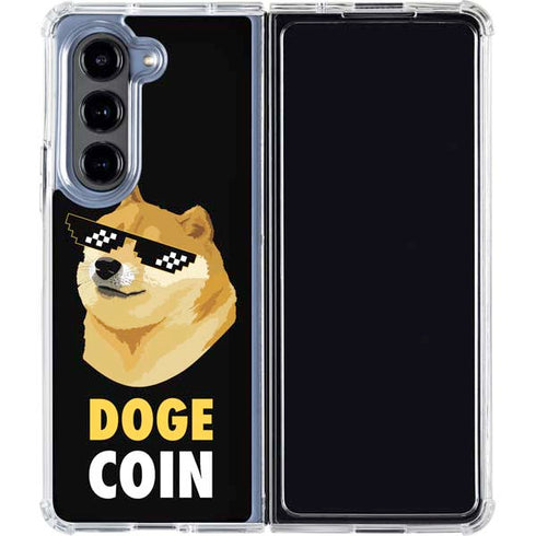 Doge Coin Crypto Galaxy Z Fold5 5G Clear Case