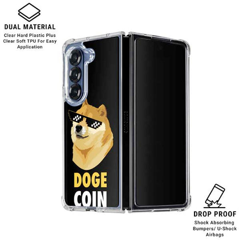 Doge Coin Crypto Galaxy Z Fold6 Clear Case