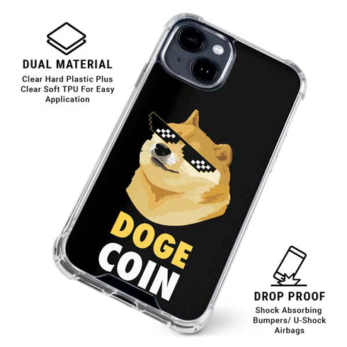 Doge Coin Crypto iPhone 15 Clear Case