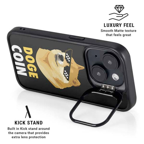 Doge Coin Crypto iPhone 15 Kickstand Case