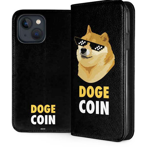 Doge Coin Crypto iPhone 15 Plus Folio Case