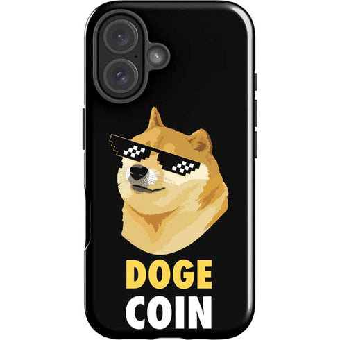 Doge Coin Crypto iPhone 16 Plus Impact Case