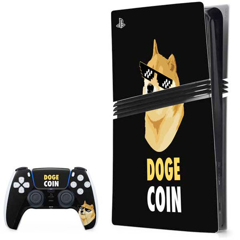 Doge Coin Crypto PS5 Pro Bundle Skin
