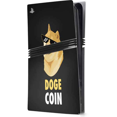 Doge Coin Crypto PS5 Pro Console Skin