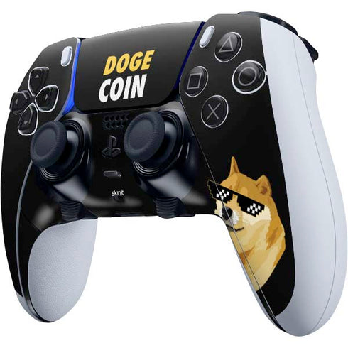 Doge Coin Crypto PS5 DualSense Edge Pro Controller Skin