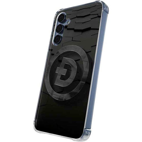 Doge Coin Textured Logo Galaxy A35 5G Clear Case