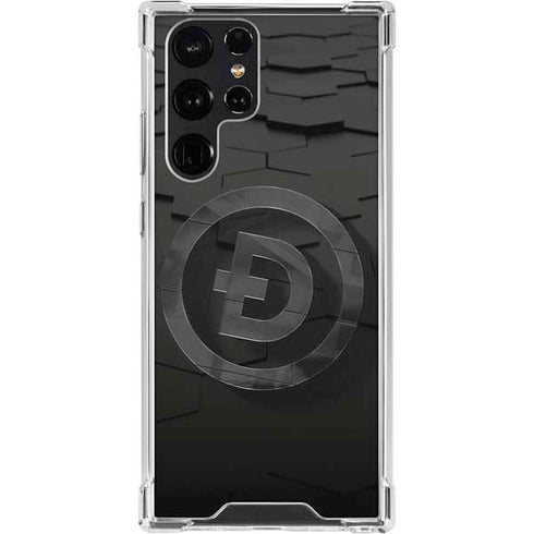 Doge Coin Textured Logo Galaxy S23 Ultra Clear Case