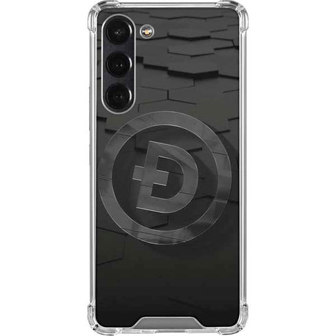 Doge Coin Textured Logo Galaxy S24 FE Clear Case
