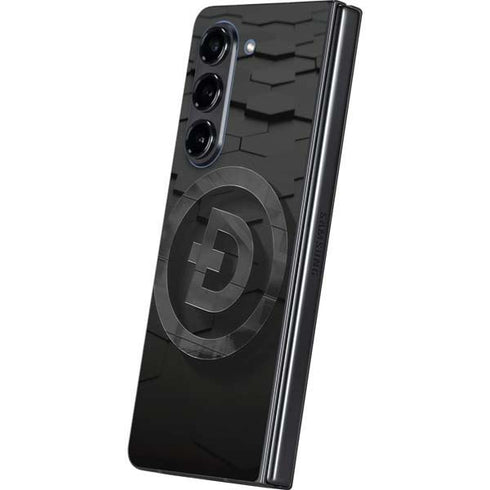 Doge Coin Textured Logo Galaxy Z Fold5 5G Skin