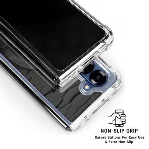 Doge Coin Textured Logo Galaxy Z Fold6 Clear Case