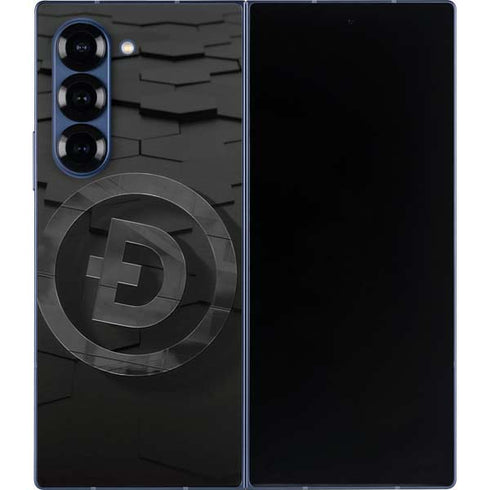 Doge Coin Textured Logo Galaxy Z Fold6 Skin
