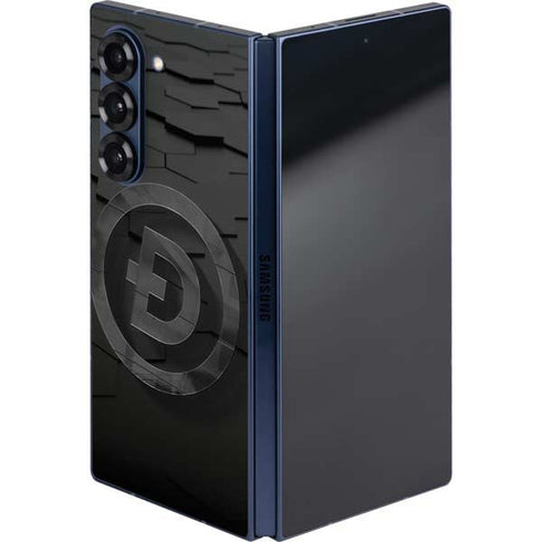 Doge Coin Textured Logo Galaxy Z Fold6 Skin