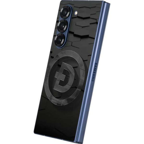 Doge Coin Textured Logo Galaxy Z Fold6 Skin