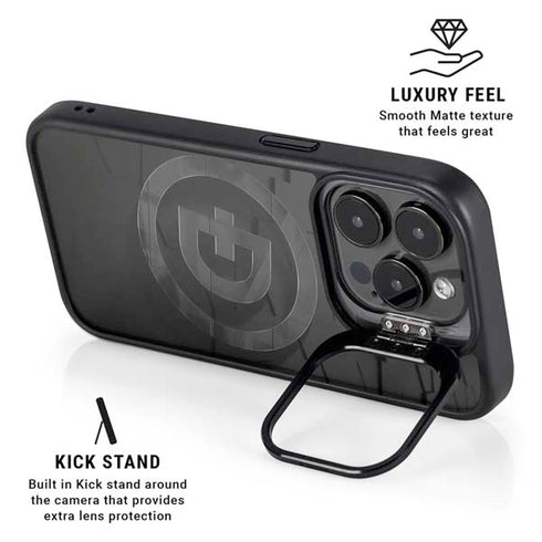 Doge Coin Textured Logo iPhone 14 Pro Max Kickstand Case