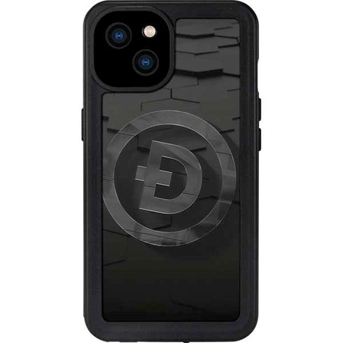 Doge Coin Textured Logo iPhone 15 Plus Waterproof Case