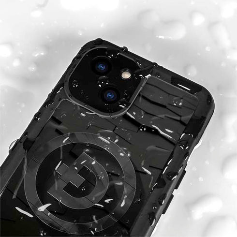 Doge Coin Textured Logo iPhone 15 Plus Waterproof Case