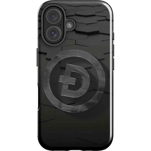 Doge Coin Textured Logo iPhone 16 Impact Case