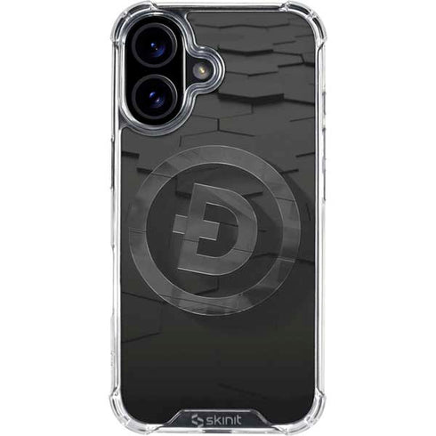 Doge Coin Textured Logo iPhone 16 Plus Clear Case