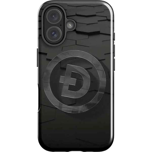 Doge Coin Textured Logo iPhone 16 Plus Impact Case