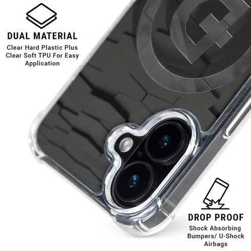 Doge Coin Textured Logo iPhone 16 Plus MagSafe Case