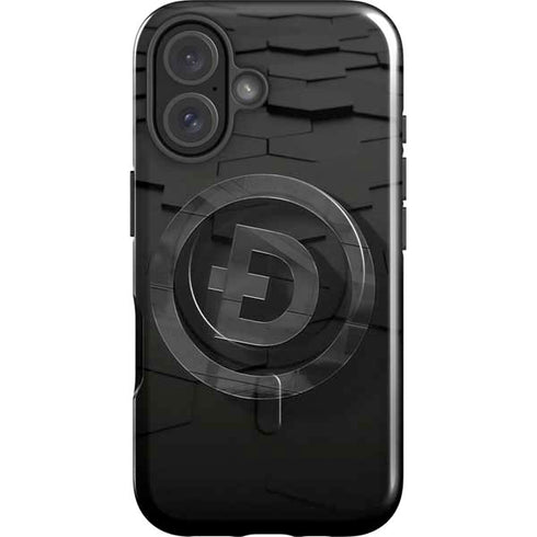 Doge Coin Textured Logo iPhone 16 Plus Magsafe Impact Case