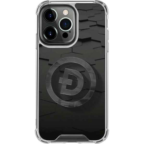 Doge Coin Textured Logo iPhone 16 Pro Clear Case