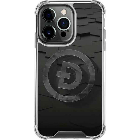 Doge Coin Textured Logo iPhone 16 Pro Max Clear Case