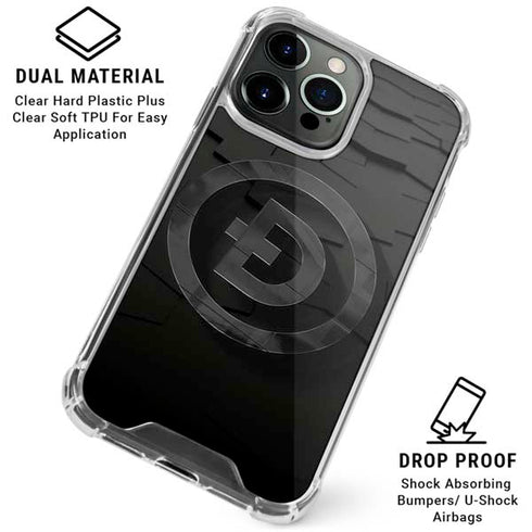 Doge Coin Textured Logo iPhone 16 Pro Max Clear Case