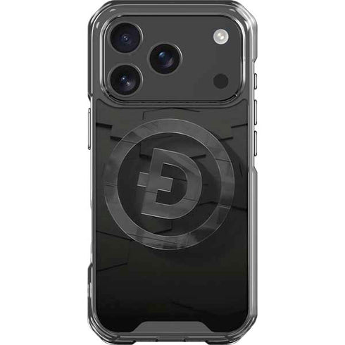 Doge Coin Textured Logo iPhone 18 Pro Clear Case