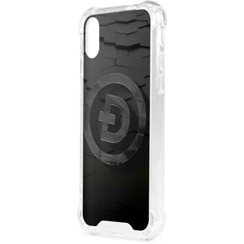 Doge Coin Textured Logo iPhone XS Clear Case